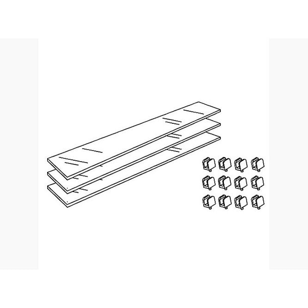Verdera, Glass Shelf Kit, 24  Cabinet